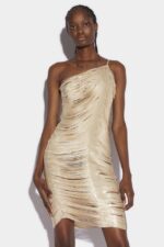 Dsquared2 Iconic Asymetrical Strap Midi Dress - Image 4