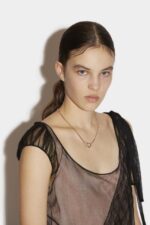 Dsquared2 Iconic Asymmetrical Bow Top PALE BLUSH/SANDAL WOOD - Image 4