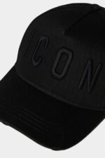 Dsquared2 Iconic Be Icon Baseball Cap BLACK/BLACK - Image 5