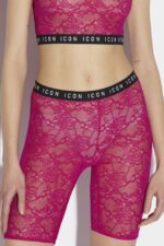 Dsquared2 Iconic Be Icon Bike Short BLACK/CYCLAMEN - Image 3