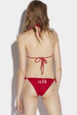 Dsquared2 Iconic Be Icon Bikini Top BLACK/RED - Image 2