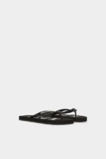 Dsquared2 Iconic Be Icon Flip Flops BLACK D2 - Image 3