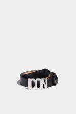 Dsquared2 Iconic Be Icon Plaque Belt BLACK