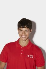 Dsquared2 Iconic Be Icon Polo WHITE/RED - Image 4