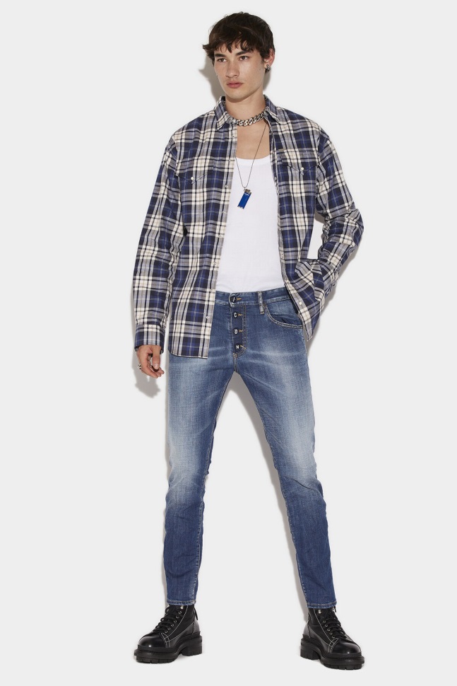 dsquared2_iconic_be_icon_skater_denim_jeans.jpg Dsquared2 Iconic Be Icon Skater Denim Jeans - Image 1