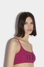 Dsquared2 Iconic Be Icon Sport Bra D2 BLACK - Image 3