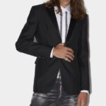 Dsquared2 Iconic Berlin One Button Blazer BLACK D2