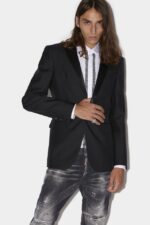 Dsquared2 Iconic Berlin One Button Blazer BLACK D2