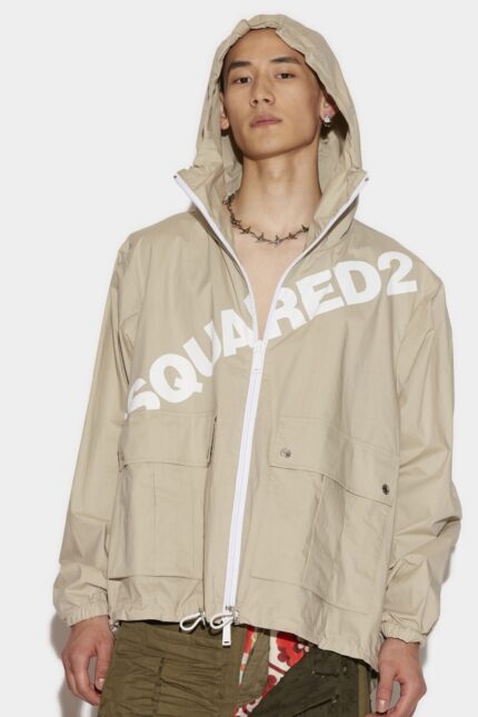 Dsquared2 Iconic Big Logo Windbreaker LILAC/STONE