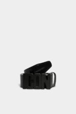 Dsquared2 Iconic BLACK Be Icon Plaque Belt