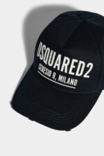 Dsquared2 Iconic BLACK Ceresio 9 Baseball Cap - Image 5