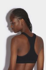 Dsquared2 Iconic BLACK Ceresio 9 Sport Bra - Image 2