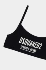 Dsquared2 Iconic BLACK D2Kids Sports Bra - Image 3