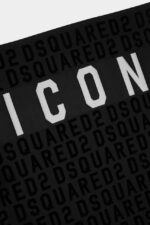 Dsquared2 Iconic BLACK/FANTASY Be Icon Towel D2 BLACK - Image 3