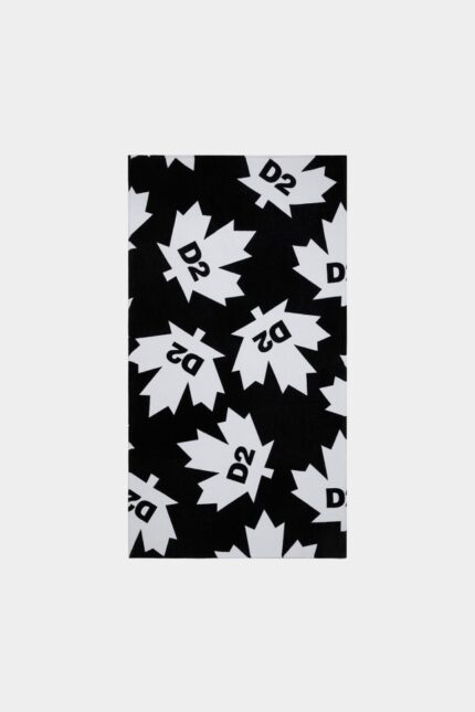 Dsquared2 Iconic BLACK/FANTASY Leaf Towel D2 BLACK