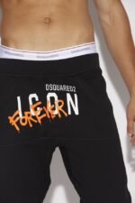 Dsquared2 Iconic BLACK Icon Forever Sweatpants - Image 3
