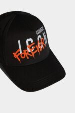 Dsquared2 Iconic BLACK Kids Baseball Cap D2 - Image 5