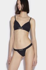 Dsquared2 Iconic BLACK Mini Logo Sport Triangle Bra