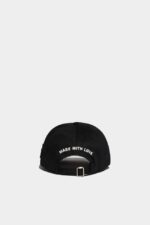 Dsquared2 Iconic BLACK/NAVY D2 Baseball Cap - Image 2
