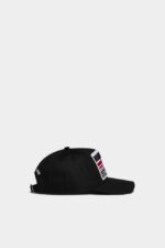 Dsquared2 Iconic BLACK/NAVY D2 Baseball Cap - Image 4