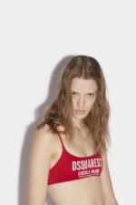Dsquared2 Iconic BLACK/RED Ceresio 9 Brassiere Top D2 - Image 3