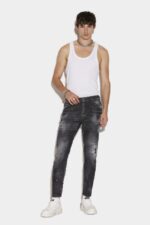 Dsquared2 Iconic Black Ripped Knee Wash Skater Jeans