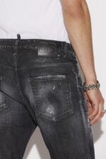 Dsquared2 Iconic Black Ripped Knee Wash Skater Jeans - Image 4