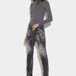 Dsquared2 Iconic Black Squat Wash Skinny Dan Jeans D2 BLACK