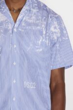 Dsquared2 Iconic Bowling Shirt D2 BLUE - Image 3