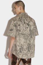 Dsquared2 Iconic Bowling Shirt OLIVE GREEN/SAND - Image 2