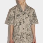 Dsquared2 Iconic Bowling Shirt OLIVE GREEN/SAND