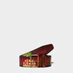 Dsquared2 Iconic BROWN/BLACK Smiley Cowhide Belt D2