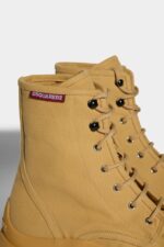 Dsquared2 Iconic BROWN/IVORY Tank Combat Boots D2 - Image 4