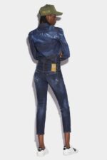 Dsquared2 Iconic Brown Tab Partially Organic Cotton Cropped Jeans - Image 2