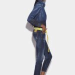 Dsquared2 Iconic Brown Tab Partially Organic Cotton Cropped Jeans