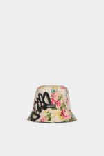 Dsquared2 Iconic Camo Spray Bucket Hat BLACK - Image 2