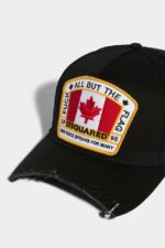 Dsquared2 Iconic Canadian Flag Baseball Cap BLACK D2 - Image 5