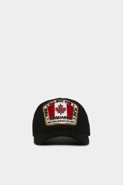 Dsquared2 Iconic Canadian Flag Baseball Cap BLACK D2 BLACK