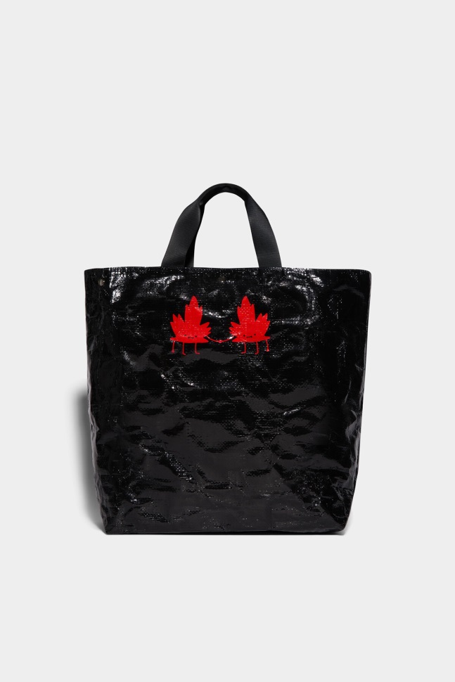 Dsquared2 Iconic Canadian Heritage Tag Bag BLACK D2 - Image 2