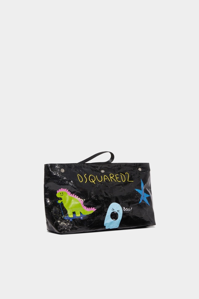 Dsquared2 Iconic Canadian Heritage Tag Bag BLACK D2 BLACK - Image 3