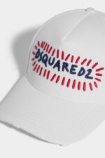 Dsquared2 Iconic Cartoon Baseball Cap WHITE - Image 5