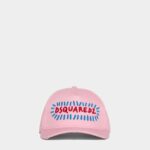 Dsquared2 Iconic Cartoon Baseball Cap WHITE/LIGHT PINK