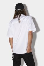 Dsquared2 Iconic Ceresio 9 Bowling Shirt WHITE/BLACK - Image 2