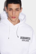 Dsquared2 Iconic Ceresio 9 Cool Hoodie WHITE/BLACK - Image 3