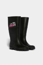 Dsquared2 Iconic Ceresio 9 Rain Boots BLACK D2 - Image 3