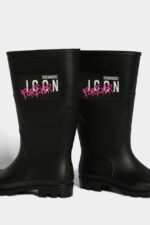 Dsquared2 Iconic Ceresio 9 Rain Boots BLACK D2 - Image 4