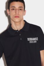 Dsquared2 Iconic Ceresio 9 Tennis Polo WHITE/BLACK - Image 3