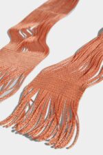 Dsquared2 Iconic Chic Fringes Scarf D2 BLACK - Image 2