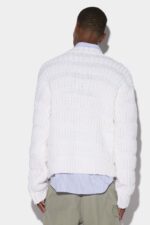 Dsquared2 Iconic Chunky Knit Sweater D2 WHITE - Image 2