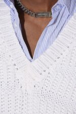 Dsquared2 Iconic Chunky Knit Sweater D2 WHITE - Image 3